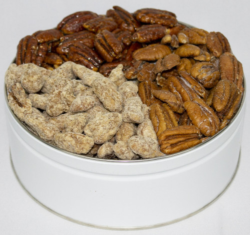 ITEM #14S        21 OZ ROASTED SALTED,  PRALINE, SUGAR GLAZED TIN